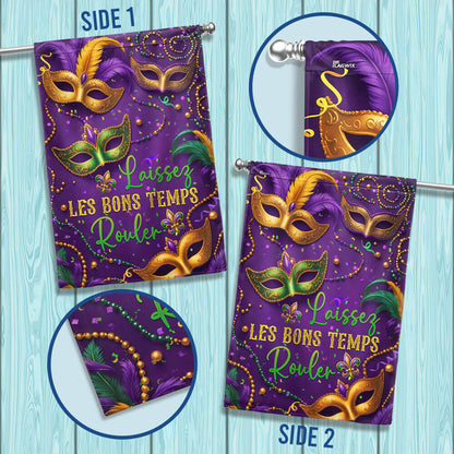 Mardi Gras Laissez Les Bons Temps Rouler Flag TQN4632F