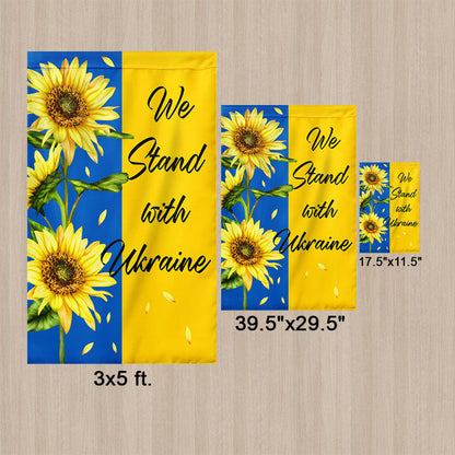 Support Ukraine Sunflower Flag We Stand With Ukraine Flag VTM1127LTH