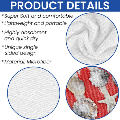 Personalized Patriotic Summer Beach Starfish American Beach Towel VTM1348NTH