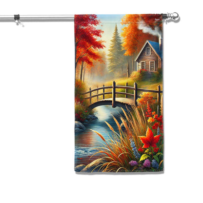 Beautiful Fall Nature Scenery Flag TQN3794F