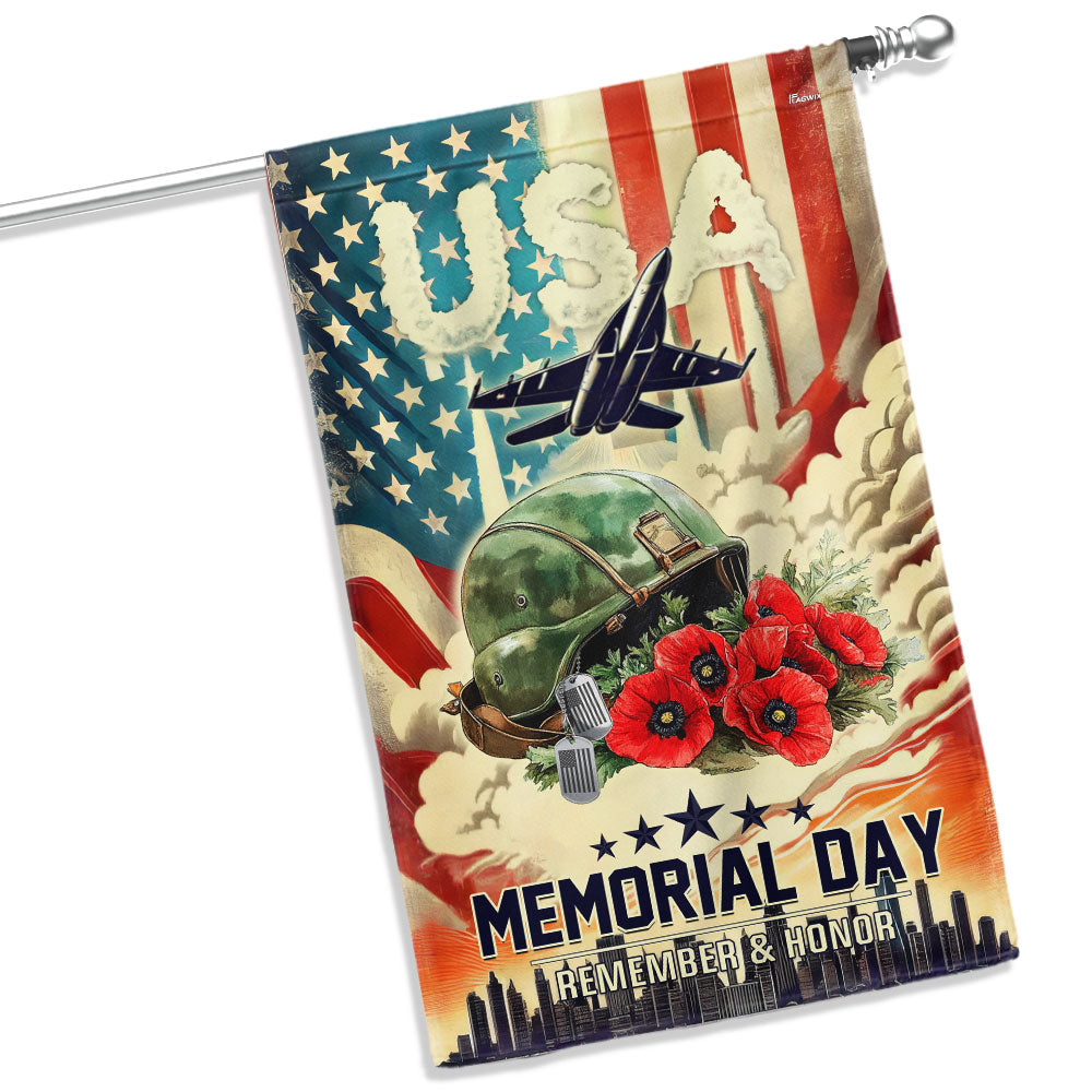 Memorial Day Remember And Honor USA Veterans Flag PHB08DTD