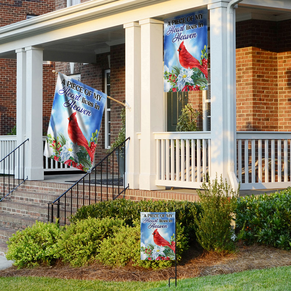 Cardinal A Piece Of My Heart Lives In Heaven Flag MLN1525F