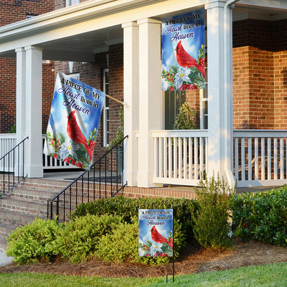 Cardinal A Piece Of My Heart Lives In Heaven Flag MLN1525F