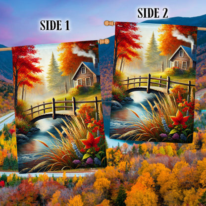 Beautiful Fall Nature Scenery Flag TQN3794F