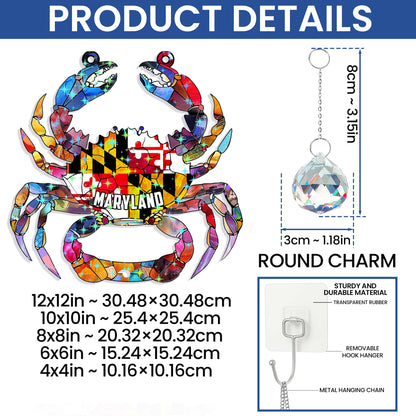 Maryland Crab Hologram Window Hanging MLN6059HVN