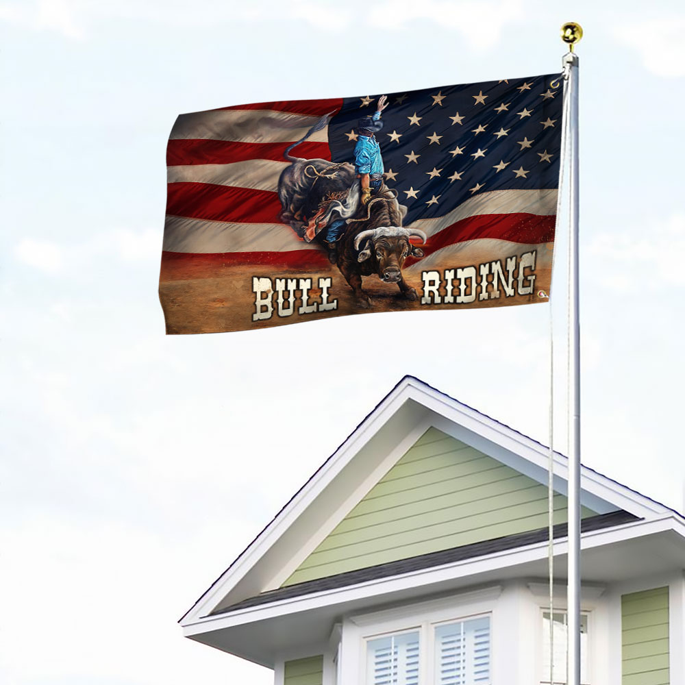 Bull Riding Grommet Flag LHA1749GF