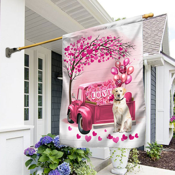 Dog Flag Valentine Labrador Retriever Flag QTR380Fv11
