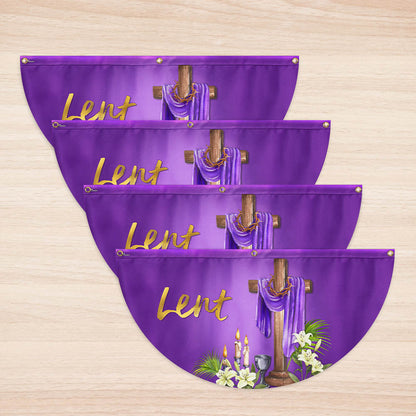 The Season Of Lent Easter Christian Non-Pleated Fan Flag TQN4968TTH