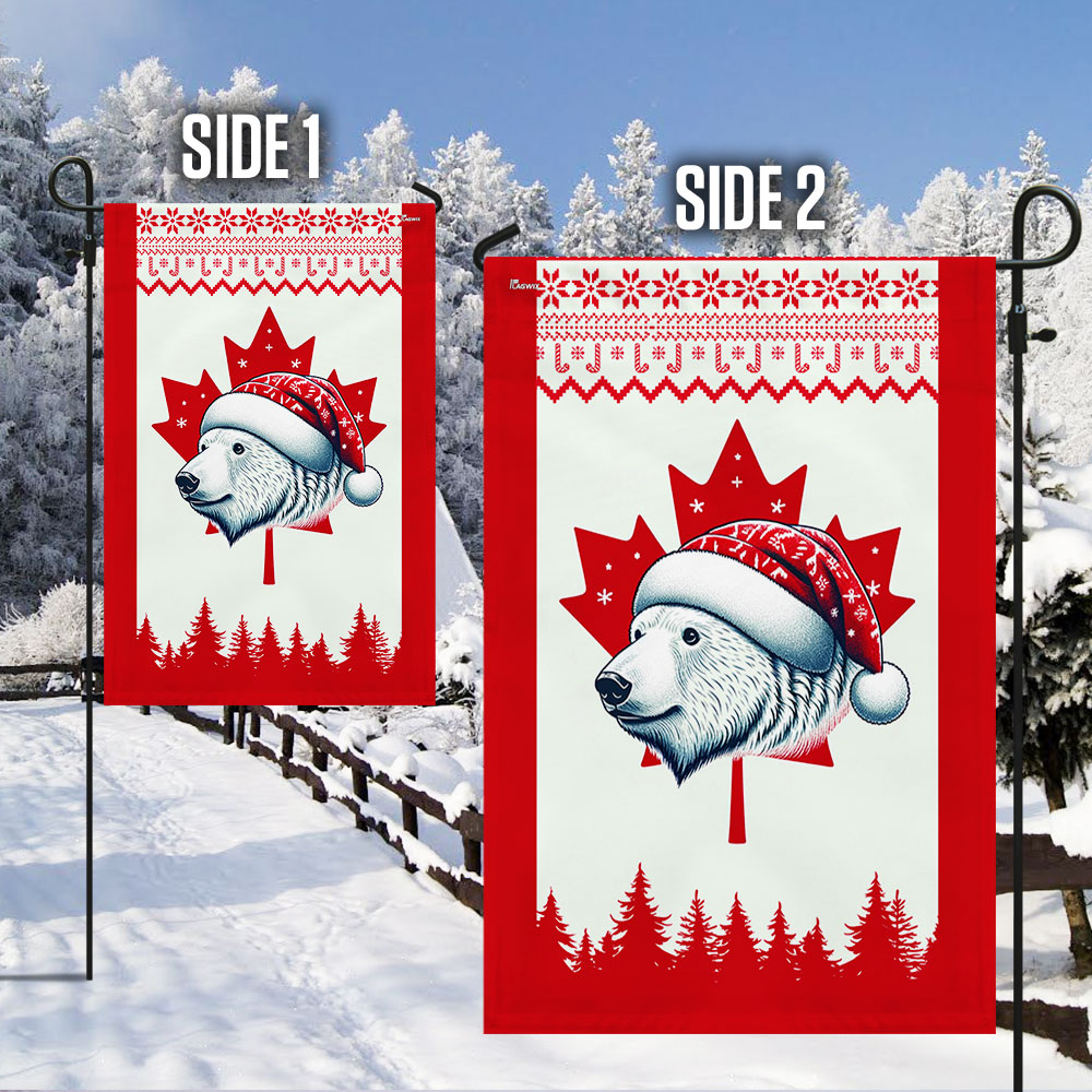 Bear Christmas Canadian Flag TQN2077F