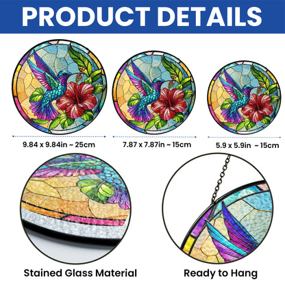 Hummingbird Stained Glass Suncatcher TQN5113NTH