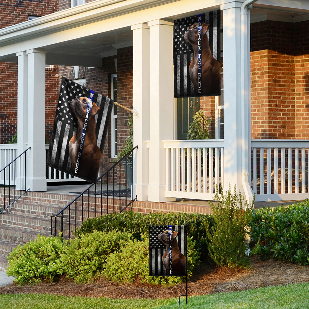 Boxer We Back the Blue Thin Blue Line Flag MLN1564Fv1