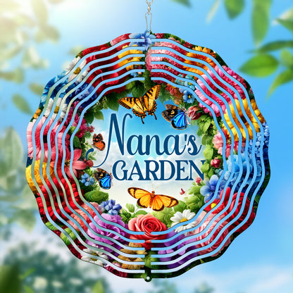 Nana's Garden Butterfly Flowers Wind Spinner MLN5034PMN