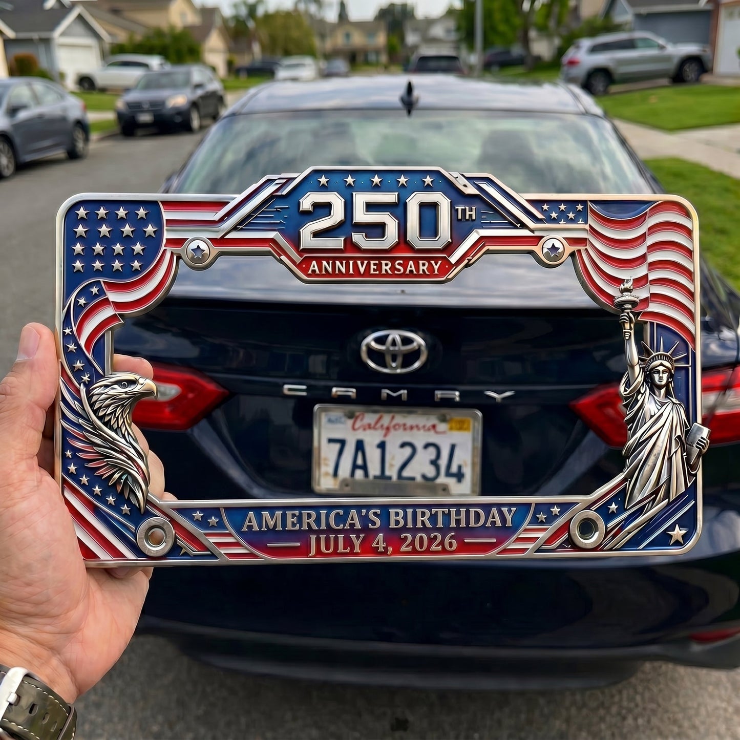🗽250th Anniversary Commemorative License Plate Frame
