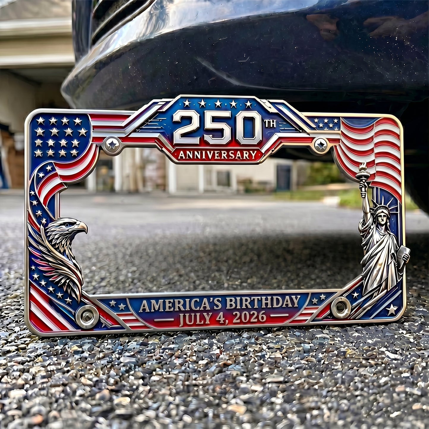 🗽250th Anniversary Commemorative License Plate Frame