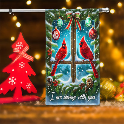 Cardinal Christmas Flag I Am Always With You Flag MLN4268F