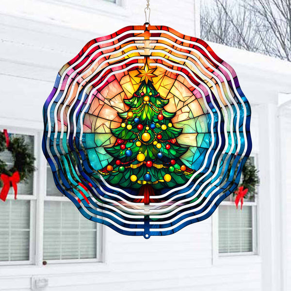Christmas Tree Xmas Merry Christmas Wind Spinner TQN3979WS