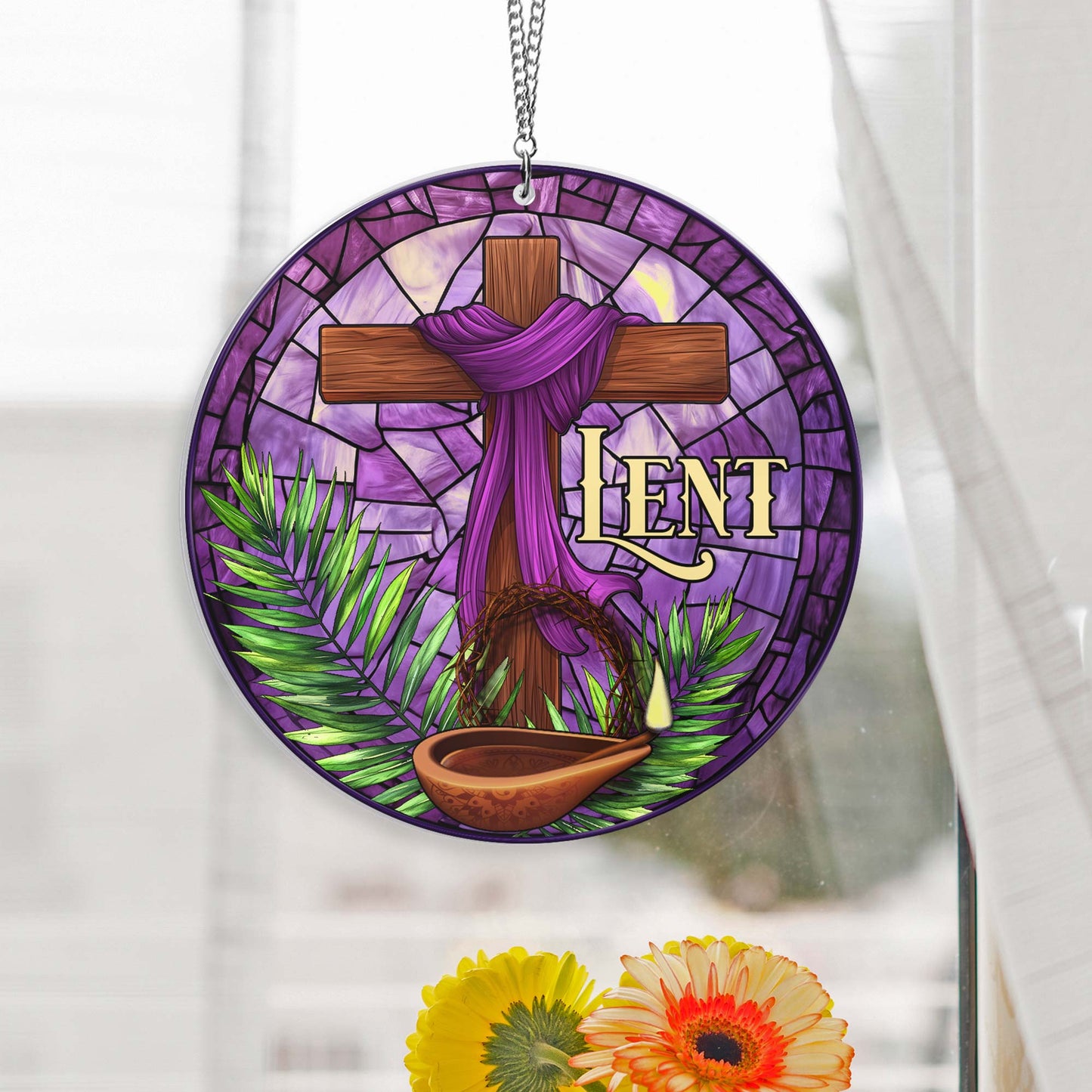 The Season of Lent Easter Acrylic Suncatcher Window Hanging Sign TQN4890HVN