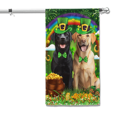 Labrador Retrieve Happy Saint Patrick's Day Irish Flag TPT2629NGT
