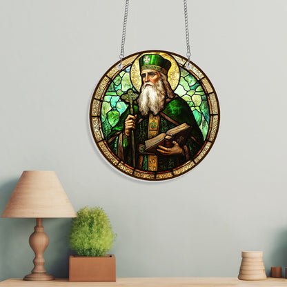Saint Patrick St. Patrick's Day Suncatcher Acrylic Hanging Sign MLN5009AS