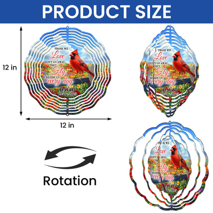 Personalized Memorial Red Cardinal Wind Spinner VTM1063HVN