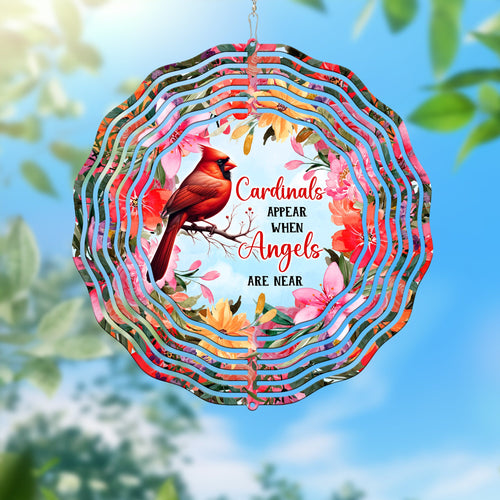 Memorial Red Cardinal Floral Wind Spinner VTM1056NTH