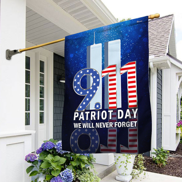 911 Patriot Day Flag 9/11 September 11 We Will Never Forget Flag TQN1437F