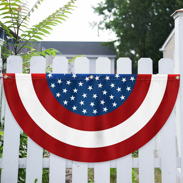 American Flag | Stripes and Stars Non-Pleated Fan Flag