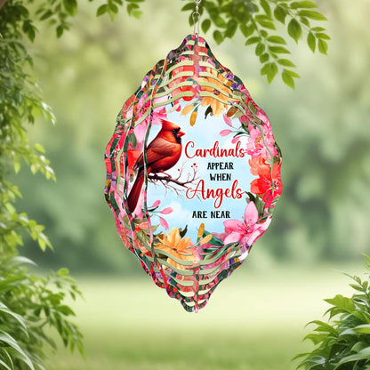 Memorial Red Cardinal Floral Wind Spinner VTM1056NTH