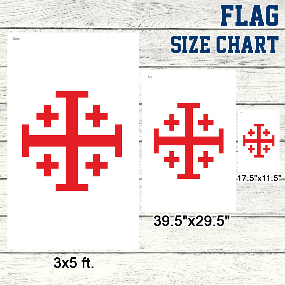 Jerusalem Catholic Cross Flag Crusader Flag TQN4672F
