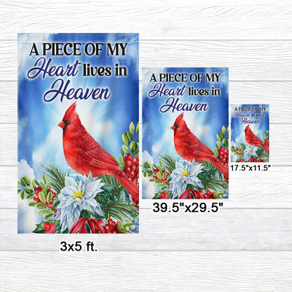 Cardinal A Piece Of My Heart Lives In Heaven Flag MLN1525F