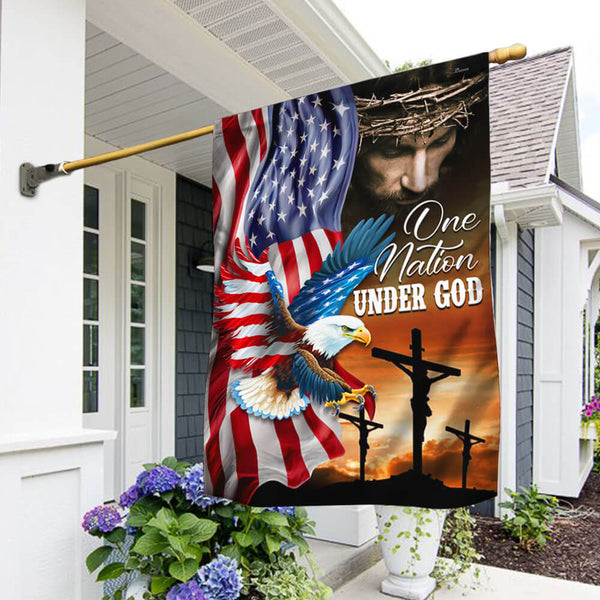American Flag | One Nation Under God Christian Eagle Flag - 3 Day Shipping