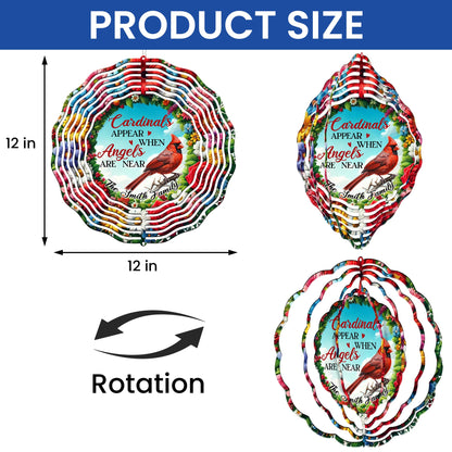 Personalized Cardinal Spring Flowers Wind Spinner Cardinals Appear When Angels Are Near MLN5179PMN