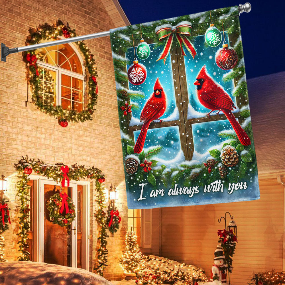 Cardinal Christmas Flag I Am Always With You Flag MLN4268F