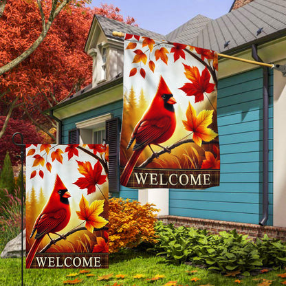 Cardinal Welcome Fall Flag TQN3527F
