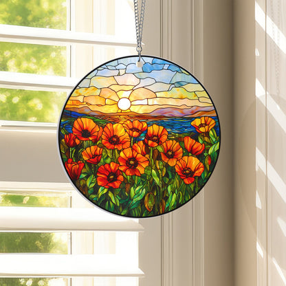 California Poppies Acrylic Suncatcher Hanging Sign Gift For California VTM985AS