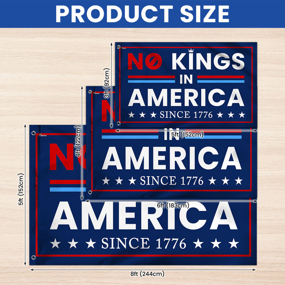 No Kings In America Since 1776 GROMMET FLAG LHB318TNB