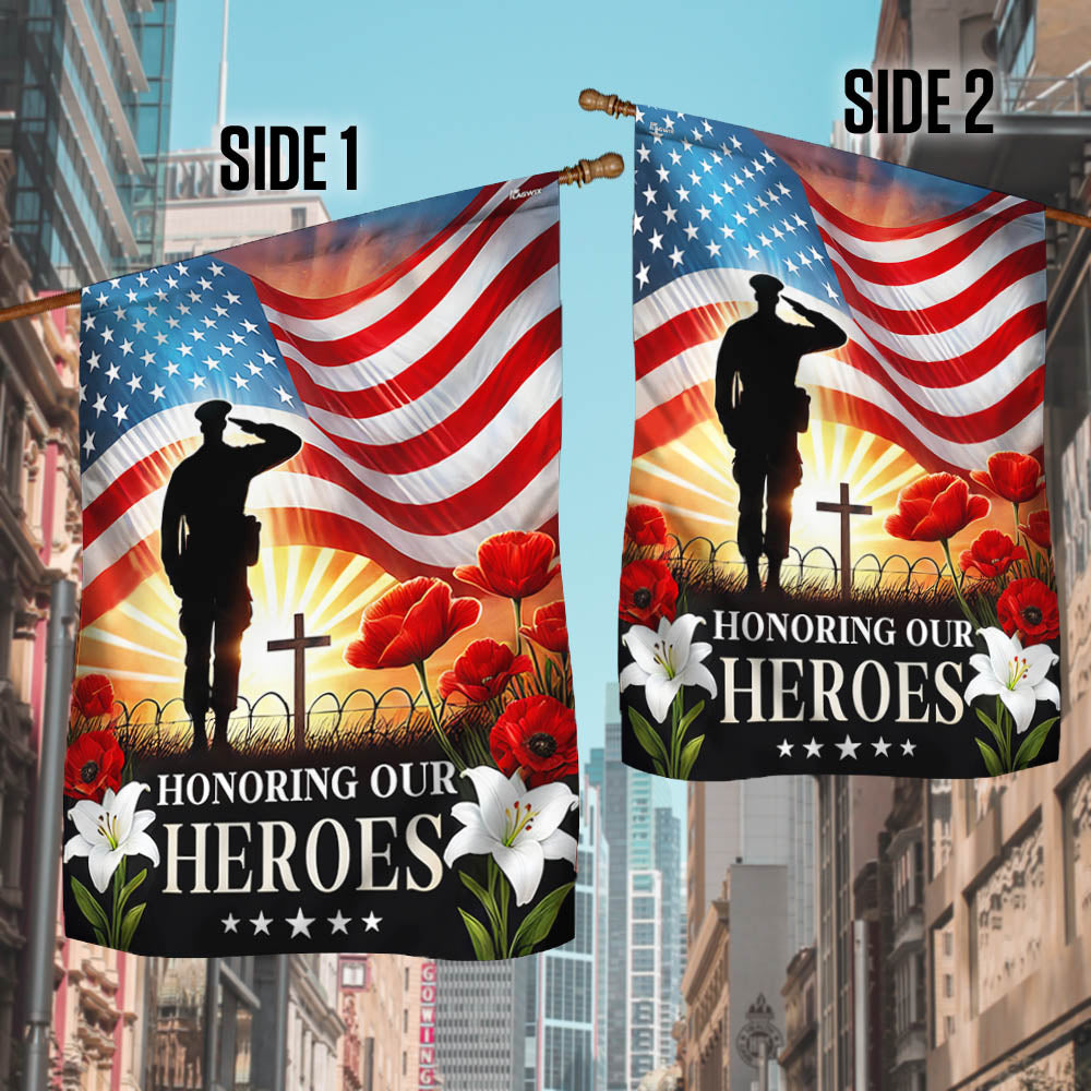 Memorial Day Honoring Our Heroes Veteran American Flag MLN5331TTH