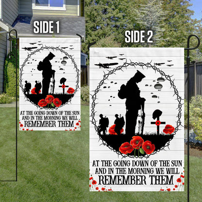 Anzac Day Lest We Forget, Poppy Flower Memorial Veteran Flag TPT1580F