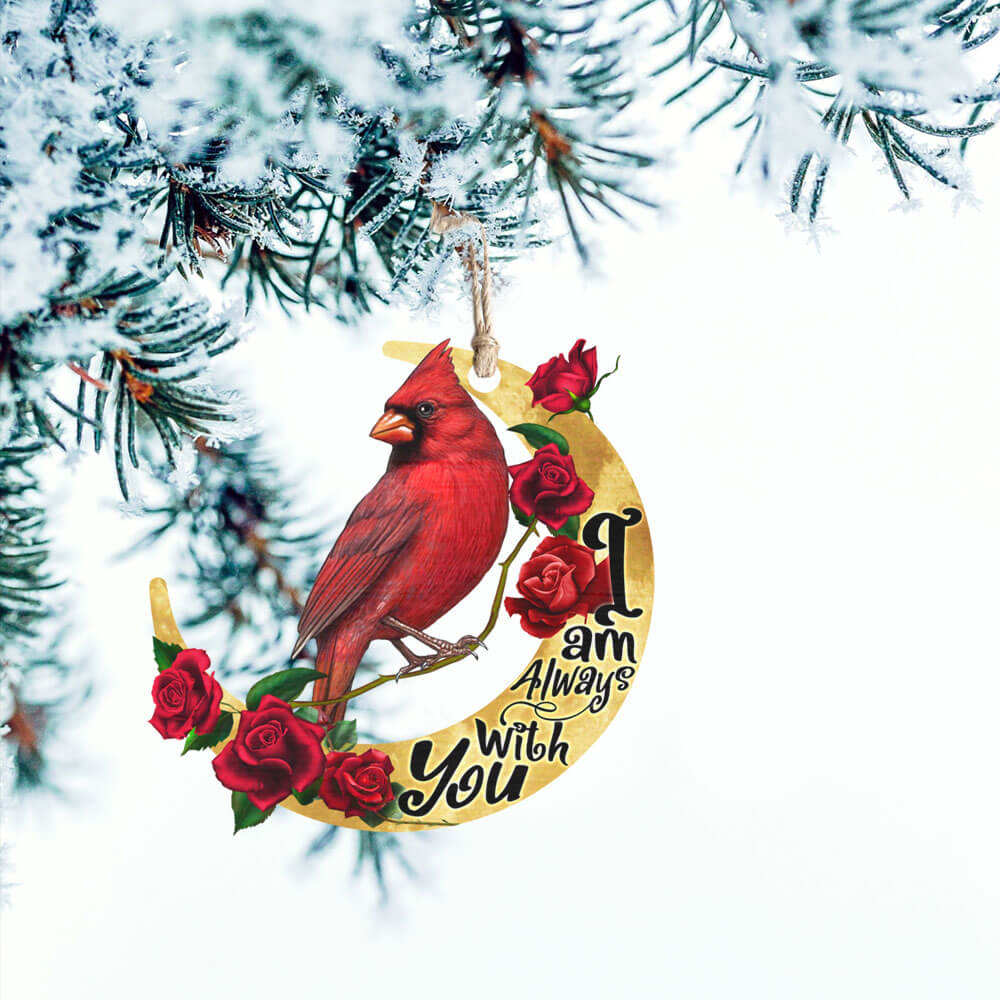 Cardinal Memorial Ornament, Sympathy Christmas Gift, I am Always With You, Memorial Gifts For The Loss Of A Loved One, Family Tree Memorial Ornament, Christmas Decorations Ornament THB3570O