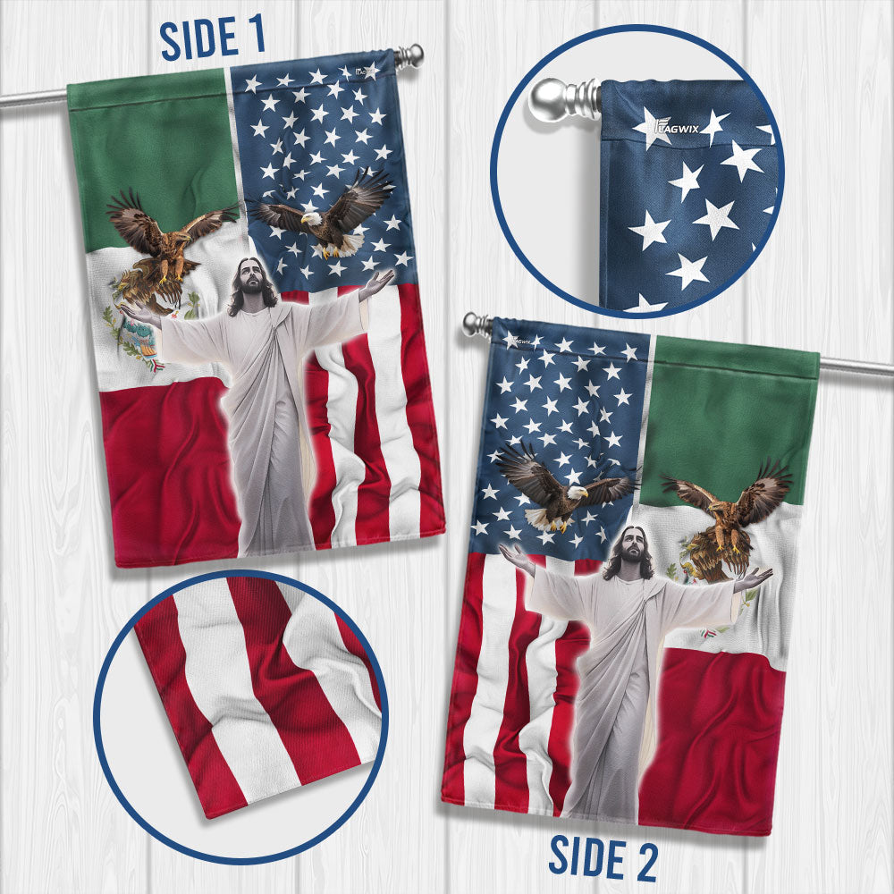 Mexico Ameica Together Mexico America Patriot Flag PHB19LPN