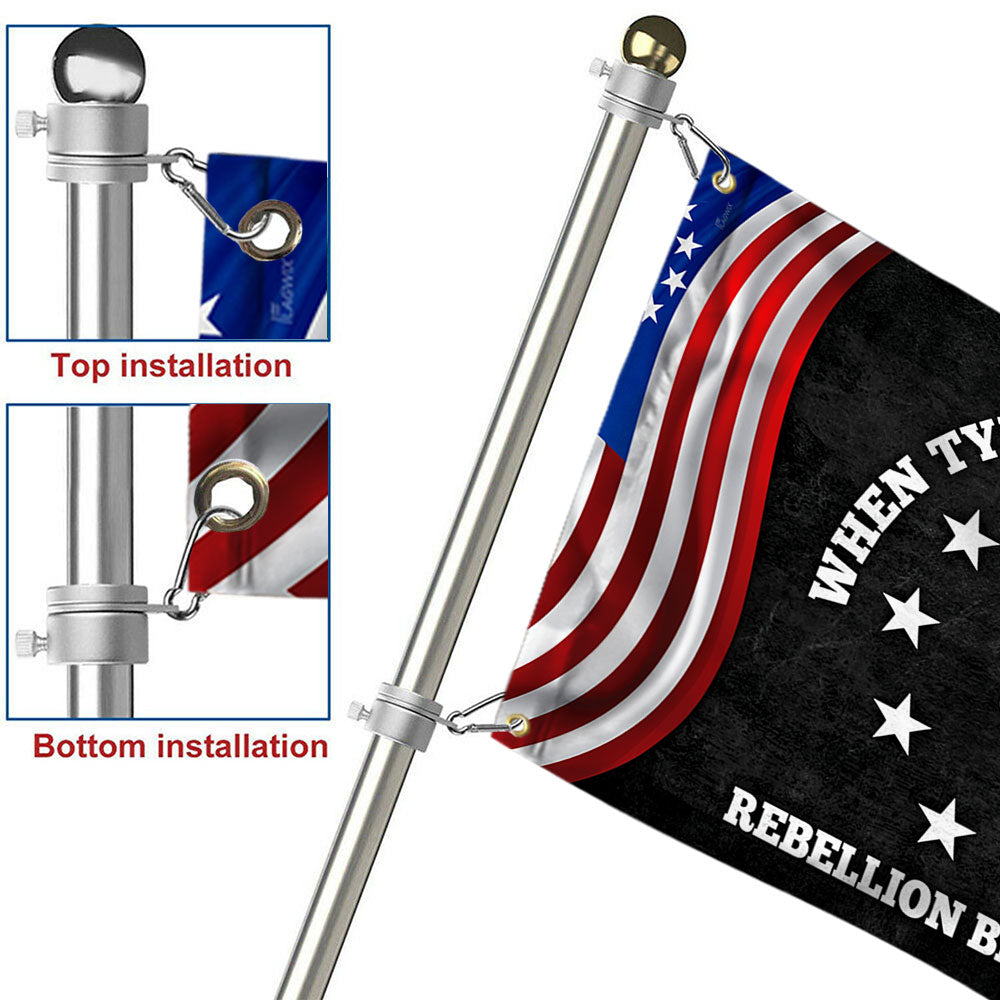 Betsy Ross 1776 Grommet Flag When Tyranny Becomes Law  Rebellion Becomes Duty TQN225GF