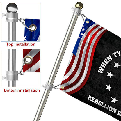 Betsy Ross 1776 Grommet Flag When Tyranny Becomes Law  Rebellion Becomes Duty TQN225GF