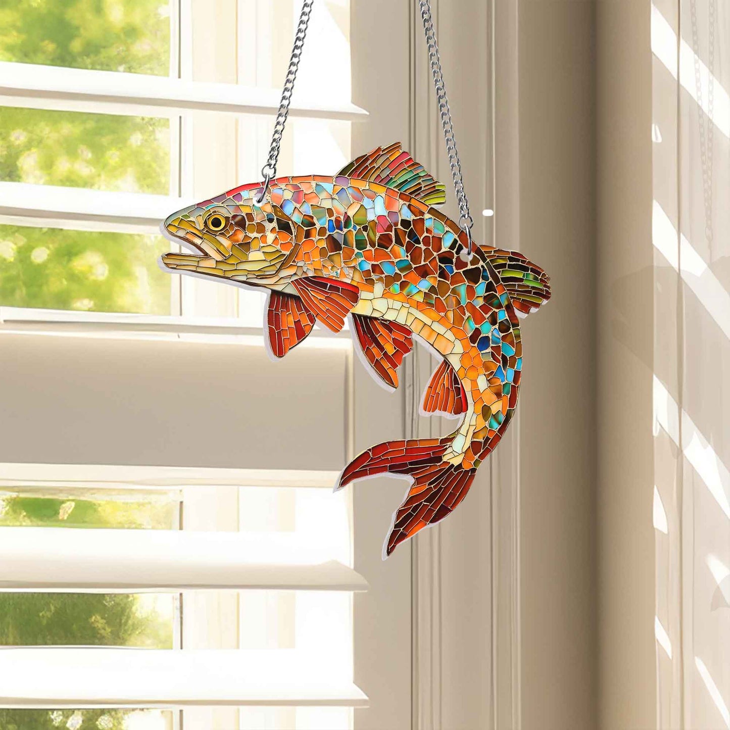 Brown Trout Fish Acrylic Suncatcher Window Hanging MLN4925DNV