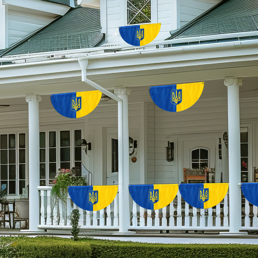 Stand With Ukraine Support Ukraine Non-Pleated Fan Flag TQN4934NTH