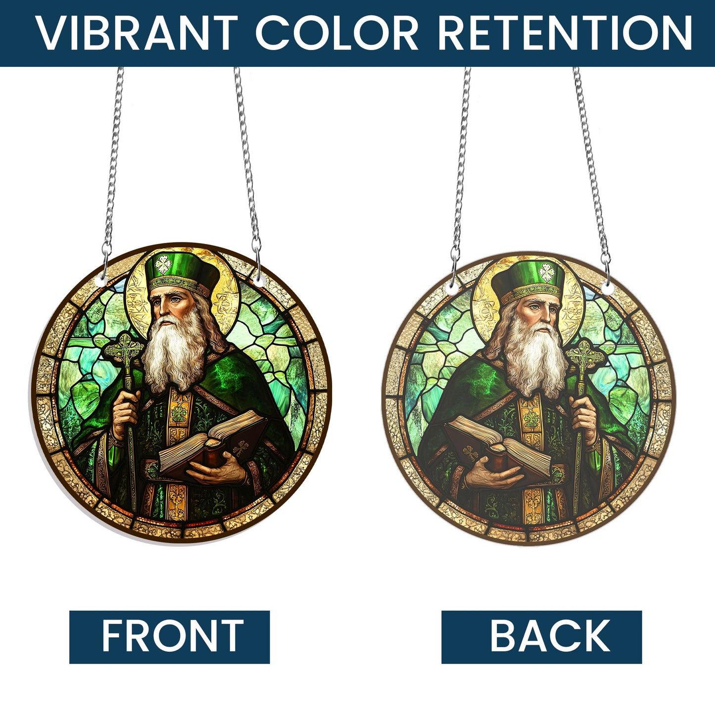 Saint Patrick St. Patrick's Day Suncatcher Acrylic Hanging Sign MLN5009AS