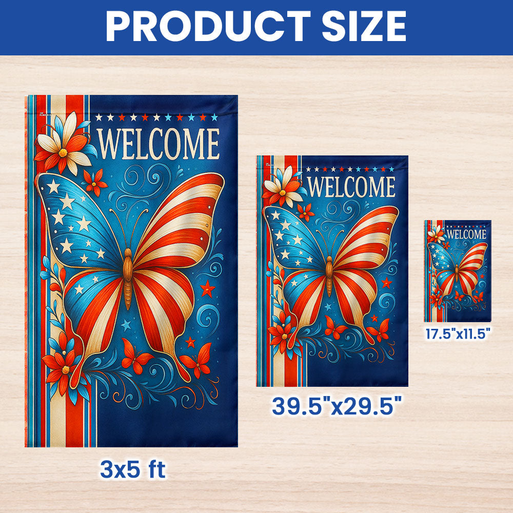 Patriotic Butterfly American Us Flag LHB304HVN