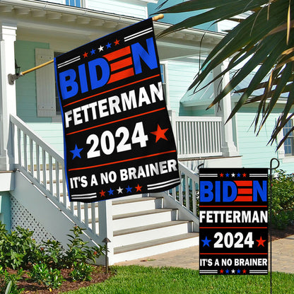Biden Fetterman 2024 It's A No Brainer Anti-Biden Flag TQN719F