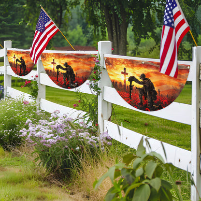 Memorial Day Honors Fallen Veterans Military Patriotic Non-Pleated Fan Flag TQN5262TNB