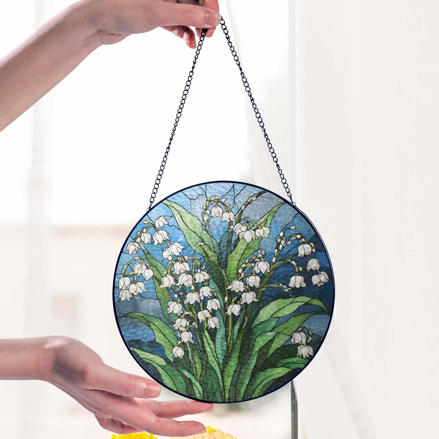 Lily of Valley Flower Stained Glass Suncatcher MLN4820TDH