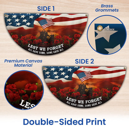 Lest We Forget Memorial Day U.S. Veteran Non-Pleated Fan Flag LHB06LPN